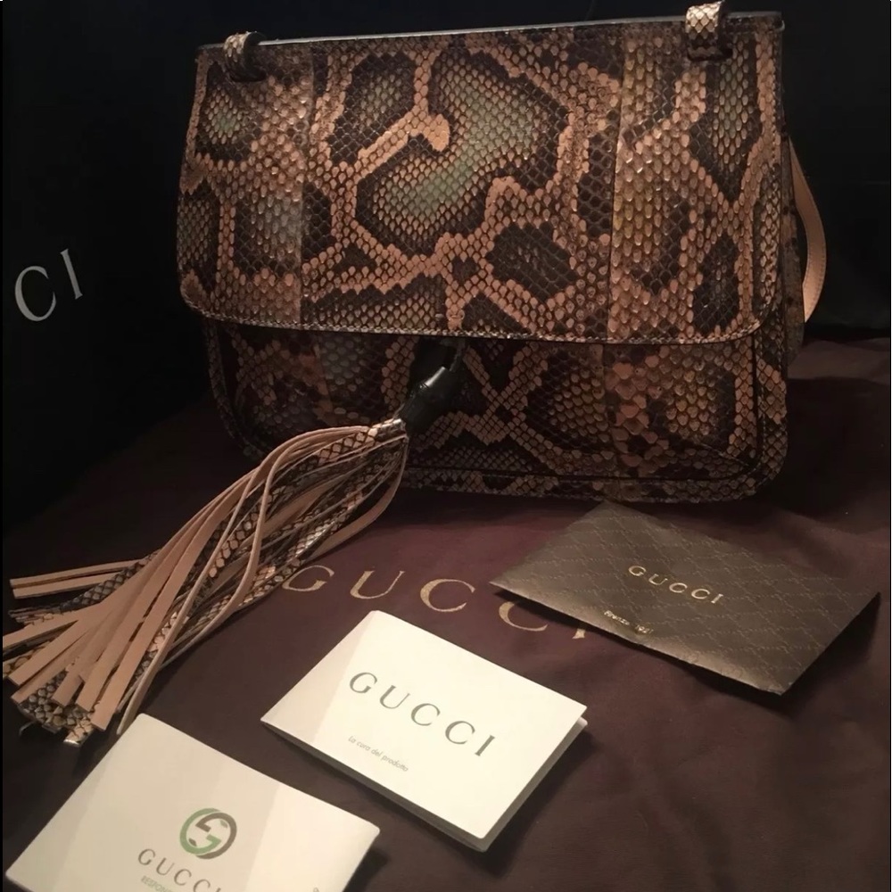 Gucci Python handbag : shoulder or crossbody